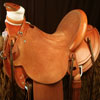 5 inch front Wade 15 & 1/2 inch seat, Gullet - 7 and 1/2 inch by 6 and 1/4 inch by 4 inch, Horn 4&1/2 by 4 & 1/4 inch Guatelejara, 90 degree bars, 7/8ths flat palte riggin, Cheyenne Roll, Smooth-out half-breed Wade Saddle built by Keith Valley sporting the S bar S ranch brand.